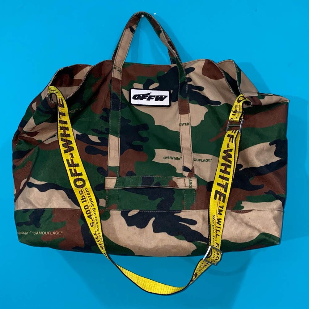 Off-White Camouflage tote bag